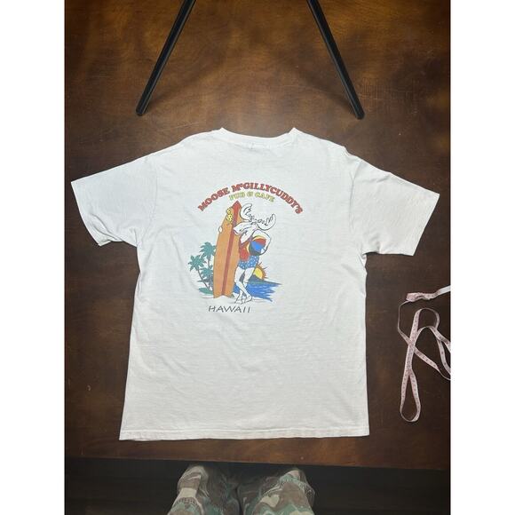 VTG 80s Waikiki Beach Party Hawaii Moose McGilly Cuddys Pub & Cafe Shirt Size XL - Picture 13 of 13